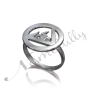 Sterling Silver Arabic Initial Ring - "Kaf" - 2