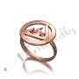 10k Rose Gold Arabic Initial Ring - "Kaf" - 2