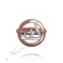 Arabic Initial Ring - "Kaf" (Two-Tone 14k Rose & White Gold) - 1