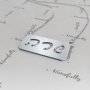 Sterling Silver Hebrew Name on Plate Necklace - "Sara" - 2