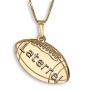 Football Name Necklace, Classic Cut-Out,  24k Gold Plated - 2