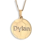 Soccer Name Necklace, Laser Cut-Out,  24k Gold Plated - 2