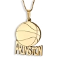 Basketball Name Necklace, Classic, 24k Gold Plated - 2