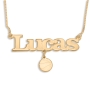 Basketball Name Necklace, 24K Gold Plated Charm - 1