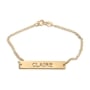 24K Gold Plated Bar Name Bracelet - 1