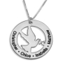 Family Name Necklace With Dove, Sterling Silver - 1