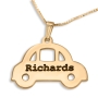 Car Name Necklace, 24K Gold Plated - 1
