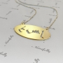 Arabic Monogram Necklace with Cutout Letters in 18k Yellow Gold Plated Silver - "Alef Sin Ayin" - 2