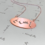 Arabic Monogram Necklace with Cutout Letters in Rose Gold Plated Silver - "Alef Sin Ayin" - 2