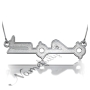 "Muhammad" Arabic Necklace with Sparkling Design in Sterling Silver - 1