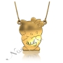 18k Yellow Gold Plated Arabic Name Necklace - "Ranya" - 1