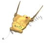 Arabic Name Necklace with Swarovski Birthstones in 14k Yellow Gold - "Ranya" - 2