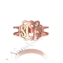 Rose Gold Plated Monogram Ring with Swirls - "SOS" - 2