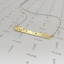Name Necklace with Hearts and Diamonds in 10k Yellow Gold - "Samantha" - 2