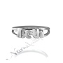 Sterling Silver Tapered Name Ring - "Beth" - 2