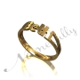 10k Yellow Gold Tapered Name Ring - "Beth" - 1