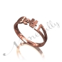 Rose Gold Plated Tapered Name Ring - "Beth" - 1