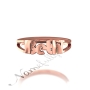 Rose Gold Plated Tapered Name Ring - "Beth" - 2