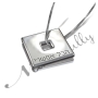 Hebrew Pendant "Everything is Possible" in 14k White Gold - 2