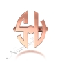 Rose Gold Plated Initial Ring with Rounded Letters - "SL" - 2