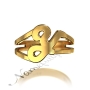 14k Yellow Gold Initial Ring "It Starts with Y" - 2