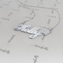 Customized Butterfly Name Necklace with Diamonds in Sterling Silver - "Holly" - 2