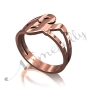 Rose Gold Plated Initial Ring - "It Starts with Y" - 1