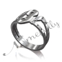 10k White Gold Initial Ring - "It Starts with Y" - 1