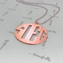 Monogram Necklace with 4 Letters in Rose Gold Plated Silver - "SOEG" - 2