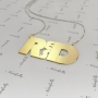 10k Yellow Gold 4 Letters Monogram Necklace - "RESD" - 2