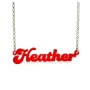 Personalized Acrylic Name Necklace with Retro Design Heather Style - 3