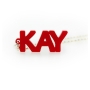 Vertical Name Necklace in Acrylic "Kay" - 2