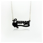 Custom Acrylic Name Necklace with Heart - "Lauren" - 1