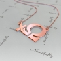 Sorority Pendant with Customized Greek Initials - "Chi Omega" in 10k Rose Gold - 2