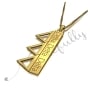 Personalized Sorority Necklace - "Delta Delta Delta" in 14k Yellow Gold - 2