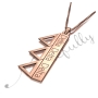 Personalized Sorority Necklace - "Delta Delta Delta" in Rose Gold Plated - 2