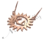 Sorority Necklace with Customized Greek Letters inside Sun - "Kappa Delta" in Rose Gold Plated - 2