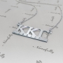 Sorority Name Necklace with Greek Letters - "Kappa Kappa Gamma" in 14k White Gold - 2