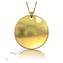 Sorority Necklace with Custom Greek Letters - "Zeta Tau Alpha" in 14k Yellow Gold - 1
