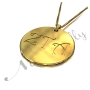 Sorority Necklace with Custom Greek Letters - "Zeta Tau Alpha" in 14k Yellow Gold - 2