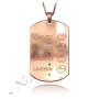Mom Necklace with Kids' Name and Birthstones in Rose Gold Plated - 1