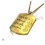 Mom Necklace with childrens' Names and Birthstones in 18k Yellow Gold Plated - 2