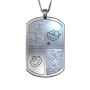 Customized Mom Necklace with Kids' Names and Birthstones in 10k White Gold - 3