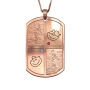 Customized Mom Necklace with Kids' Names and Birthstones in Rose Gold Plated - 3
