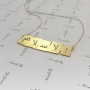 Islam Necklace with Cut Out Arabic Letters in 10k Yellow Gold - 2