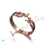 Personalized Hebrew Name Ring in Block Print - "Eliana" in Rose Gold Plated - 1