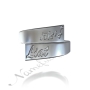 Custom Ring with two names in Hebrew and English - "Liat" in Sterling Silver - 2
