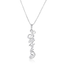 Vertical Name Necklace, Script, Sterling Silver - 1