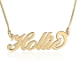 Carrie Style Classic Name Necklace, 24k Gold Plated - 3