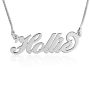 14K White Gold Carrie Style Classic Name Necklace - 2